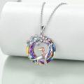 wholesale 925 Sterling Silver Swarovski Crystal Dinosaur Pendant Necklaces for Mom & Daughter Gifts-0-1