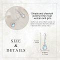 wholesale 925 Sterling Silver Teardrop Moonstone Peridot Black Onyx Rose Quartz Lapis Lazuli Drop Earrings-0-4