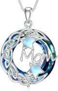 wholesale Sterling Silver Moonstone Pendant Necklace for Mom Grandma Gift-0-5