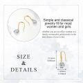 wholesale 14K Gold Round Cut Moissanite Drop Earrings - 7 mm 1 ct Diamond Alternative Jewelry for Women Gifts-0-4