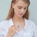 wholesale 925 Sterling Silver Frog Wave Enamel Charm Pendant Necklace s for Women Girls-0-1
