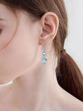 wholesale 925 Sterling Silver Blue Moonstone Bohemian Drop Earrings for Women-0-1