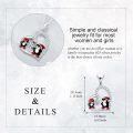 wholesale 925 Sterling Silver Penguin Snowflake Heart Pendant Necklace Christmas Gifts for Women-0-5