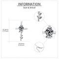 wholesale 925 Sterling Silver Rose Flower Cross Pendant Necklace With Chain For Women-0-3