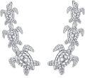 wholesale 925 Sterling Silver Sea Turtle Ear Climber Earrings for Women - Hypoallergenic Jewelry-0-0