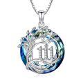 TOUPOP 925 Sterling Silver Tree Of Life Angel Number Necklace Birthstone Jewelry-0-0