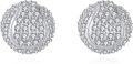 wholesale 925 Sterling Silver Tennis Ball Shaped Cubic Zirconia Stud Earrings Sporty Fashion  for Women-0-0