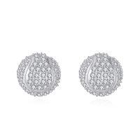 wholesale 925 Sterling Silver Zircon Stud Earrings-Tennis Earrings