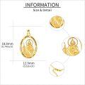 wholesale 14K Gold Saint Jude Thaddeus Pendant Necklace with Cubic Zirconia - Religious Protection s for Women on Valentines and Mother's Days-0-3