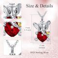 wholesale Sterling Silver Stone Elephant Urn Necklace for Ashes Memorial Jewelry Gift-0-21