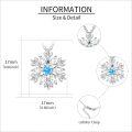 wholesale 925 Sterling Silver Snowflake Pendant Double Chain Necklaces for Women Gifts-0-4