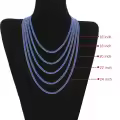 wholesale 925 Sterling Silver Green Cubic Zirconia Tennis Necklace 14-26 Chain Length  for Women and Men-0-21
