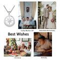 wholesale 925 Sterling Silver  Compass Star Pendant Necklace with Cubic Zirconia Accents-0-5