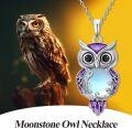wholesale Owl Necklace For Women 925 Sterling Silver Filigree Owl Pendant Jewelry Christmas Gifts For Women -0-2
