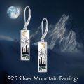 wholesale 925 Sterling Silver Abalone Shell Mountain Moon Bear Dangle Earrings for Skiing Hiking Nature Enthusiasts-0-2