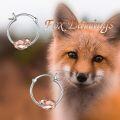 wholesale 925 Sterling Silver Rose Gold Fox Hoop Earrings for Women Girls - Adorable Animal  Set-0-5