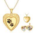 TOUPOP 14K Gold Birth Flower Locket Necklace Gift for Mom-0-0