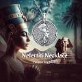 wholesale 925 Sterling Silver Nefertiti Profile Pendant With Sparkling Backdrop-0-1