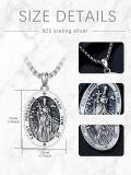 wholesale 925 Sterling Silver &  St Peregrine Medal Pendant Necklace for Men/Women - Catholic Protection s-0-1