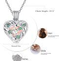 wholesale 925 Sterling Silver Green Crystal Heart Keepsake Cremation Pendant Necklace with Funnel and Screwdriver Set - Memorial Jewelry for Women & Men-0-5