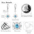 wholesale 925 Sterling Silver Gold-Plated Moonstone & Opal Starburst Leverback Drop Earrings-0-16