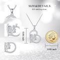 wholesale 925 Sterling Silver Angel & Baby in Heart Pendant Necklace with Cubic Zirconia Stones for Women Girls  43cm Chain Length-0-4