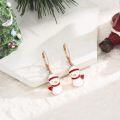 wholesale 925 Sterling Silver Snowman Drop Earrings with Red Scarf & Hat for Women-0-3