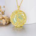 wholesale 14K Gold Sterling Silver Jade Tree of Life Necklace for Women-0-54