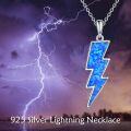 wholesale Sterling Silver White Opal Lightning Bolt Necklace Reversible Boomerang Pendant Dainty Minimalist Jewelry Gift for Women Girls-0-23