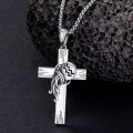 wholesale Sterling Silver Cross Pendant Necklace for Women Men Religious Jewelry Gift for Christmas Birthday Mothers Day-0-35