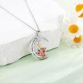 wholesale 925 Sterling Silver Owl on Branch Crescent Moon Star Pendant Necklace Gift for Women Mom Wife-0-2