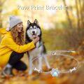 wholesale 925 Sterling Silver Paw Print Bone Charm Bracelet s for Women-0-5