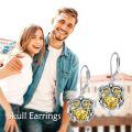 wholesale 925 Sterling Silver Heart Dangle Earrings Wholesale Yellow Cubic Zirconia-0-3