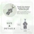 wholesale 925 Sterling Silver Guardian Angel Cross Necklace with Chain - Religious s for Men & Women-0-4