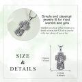 wholesale 925 Sterling Silver Guardian Angel Cross Necklace with Chain - Religious s for Men & Women-0-4
