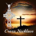 wholesale  925 Sterling Silver Celtic Cross Necklace for Women – Hypoallergenic Irish Knot Pendant with Eternal Circle Symbol-0-3