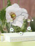 wholesale 925 Sterling Silver Flower & Heart Stone Adjustable Bracelet Gift for Women and Girls-0-5