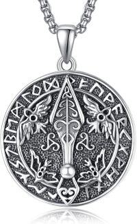 wholesale 925 Sterling Silver Gothic Witch's Knot Pendant with Triple Moon and Hexagram Elements - 36 Chain-E-Rune Crow Celtic Triskelion
