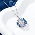 wholesale 925 Sterling Silver Blue Crystal Tree of Life Pendant with Violin Charm Necklace Sports Music s for Women-0-16