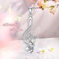 wholesale 925 Sterling Silver Musical Note Ballerina Pendant Necklace for Women and Girls - Dancer -0-4