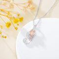wholesale 925 Sterling Silver Rose Pendant Necklaces for Women Girls Gifts-0-4