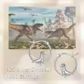 wholesale 925 Sterling Silver Dinosaur Hoop Earrings Wholesale - Cute Animal  for Women and Girls-0-5