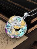 wholesale Sterling Silver Crystal Phoenix Necklace Gift for Women-0-5