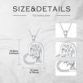 wholesale 925 Sterling Silver Heart-Shaped Tree of Life Pendant with Cubic Zirconia Elements - Family  for Women-0-4