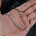 wholesale 925 Sterling Silver Oxidized Byzantine Link Chain Necklace For Men Women-0-4