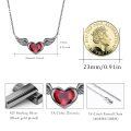 wholesale 925 Sterling Silver Heart Pendant Necklace With Wings-0-4