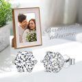 wholesale 1 Carat Crown Moissanite Stud Earrings 14K Gold Plated S925 Sterling Silver Moissanite Diamond Earrings Stud 1ct D Color VVS1 Clarity Round Moissanite Studs for Women Men-0-5