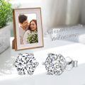 wholesale 1 Carat Crown Moissanite Stud Earrings 14K Gold Plated S925 Sterling Silver Moissanite Diamond Earrings Stud 1ct D Color VVS1 Clarity Round Moissanite Studs for Women Men-0-5