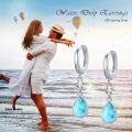 wholesale 925 Sterling Silver Drop Earrings Wholesale With Blue Gemstones-0-3