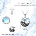 wholesale 925 Sterling Silver Moonstone Mountain Necklace – Nature-Inspired Jewelry Gift for Women-0-4